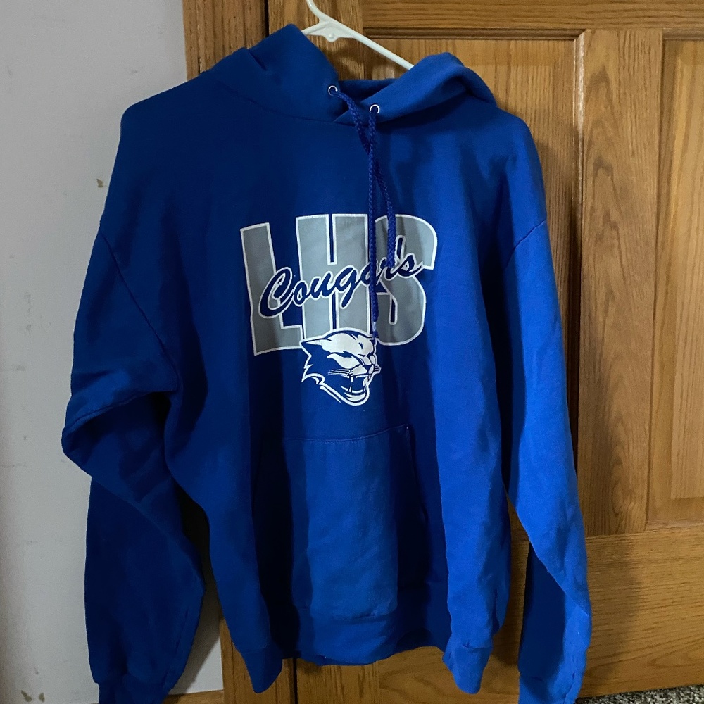 Hanes Blue LHS Cougars Hoodie